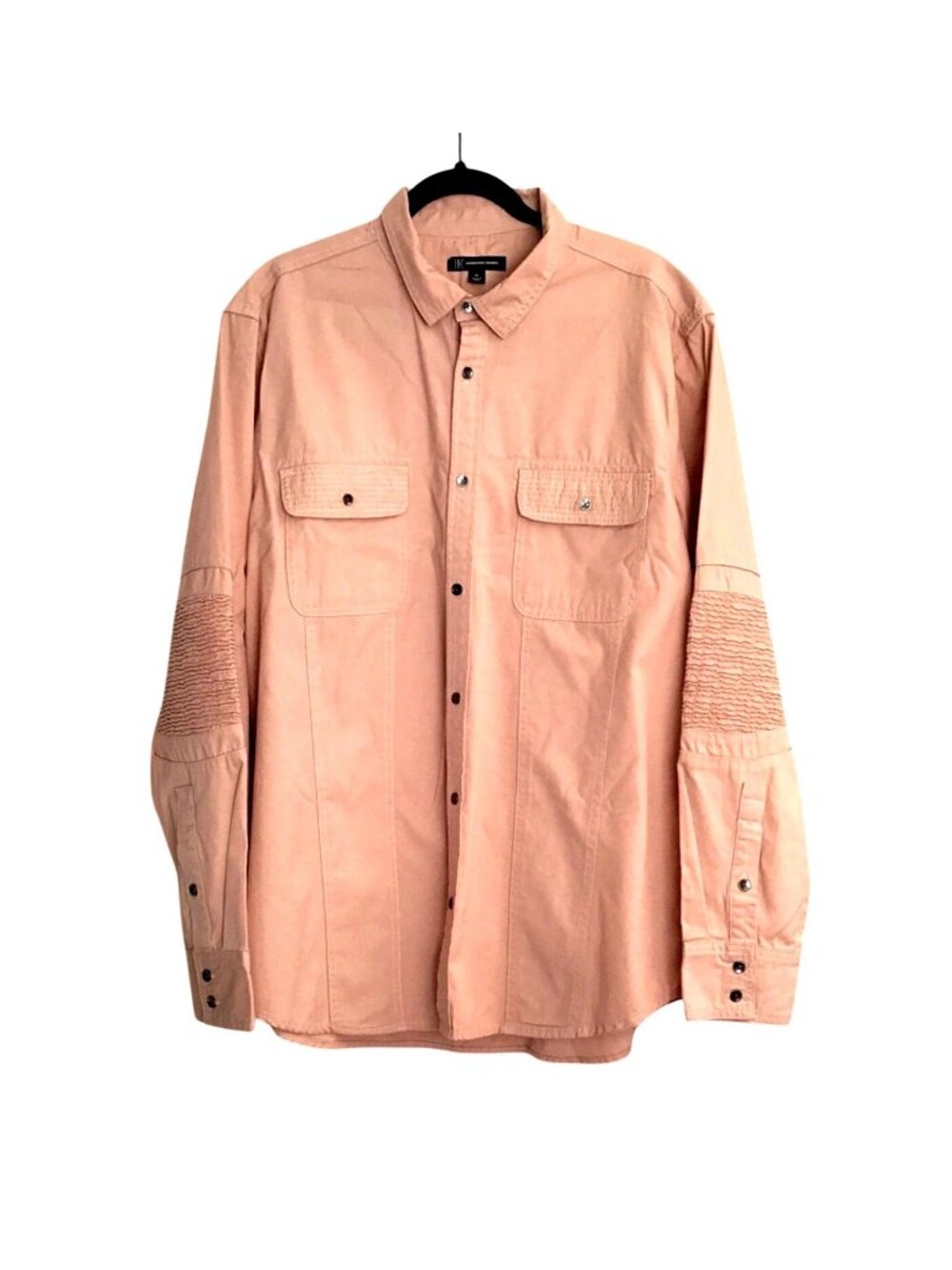 INC International Concept- MENS PEACH LONG SLEEVE DRESS SHIRT SIZE X-LARGE